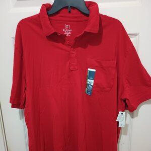 NWT Men's Red Polo Shirt XL Short Sleeve Casual Business Man Mans T-Shirt Comfy